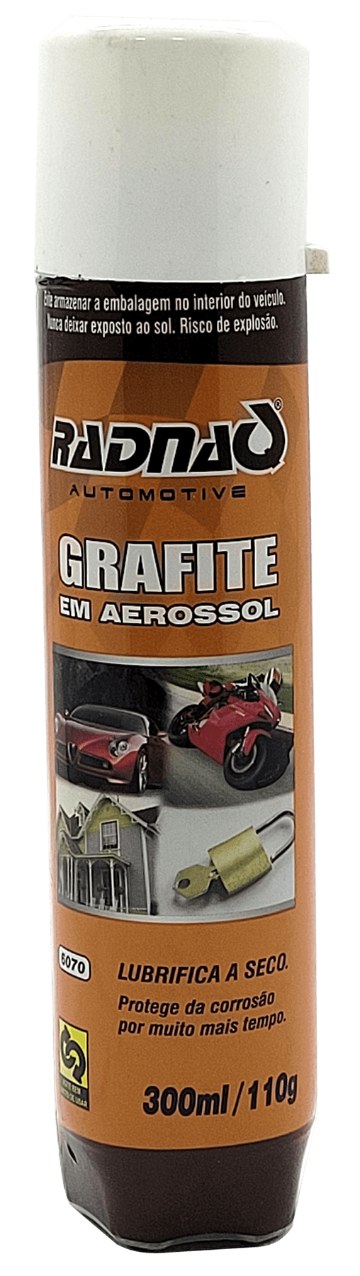 GRAFITE SPRAY ATUA COMO DESENGRIPANTE A SECO EM ROSCAS EXPOSTAS CANALETAS DE VIDROS FECHADURAS CORRETES CORREIAS CADEADOS ROLDANAS DOBRADIÇAS 300ML 110G ATB03155