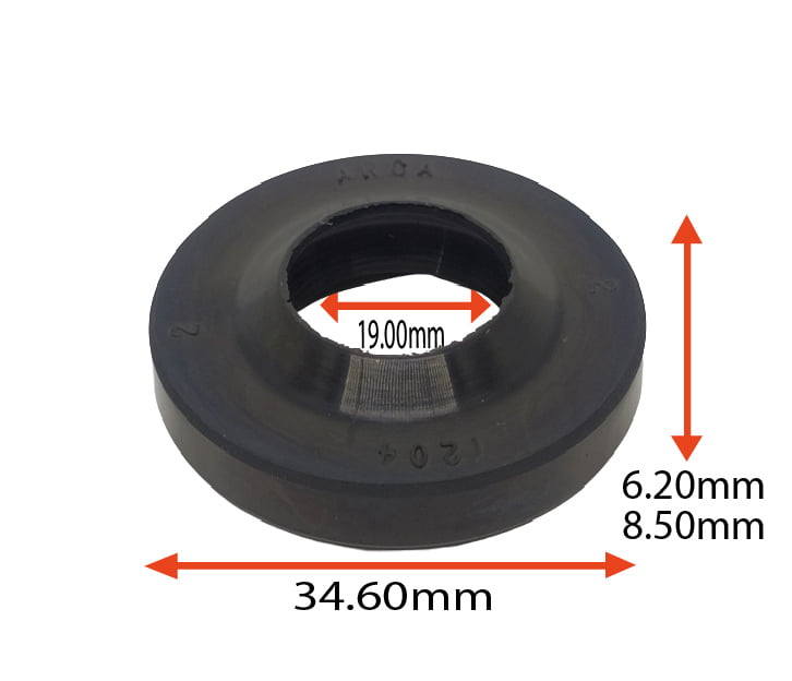 RETENTOR DA CAIXA DE DIREÇAO TRW GOL SAVEIRO PARATI G2 G3 G4 PALIO STRADA SIENA  CORSA LOGAN SANDERO FRONTIER 19.00X34.60X6.20/8.50 TIPO BRGE NBR 7966 SV 5917 AGEL APC VOLKSWAGEN FIAT CHEVROLET RENAULT NISSAN  MARCA ARCA 7204