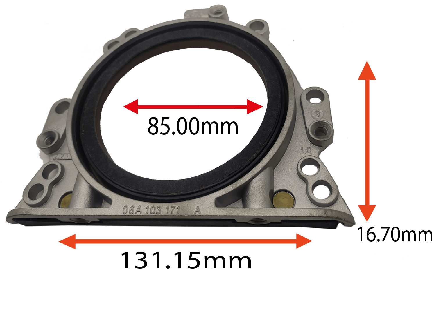 RETENTOR DA FLANGE TRASEIRA DO VIRABREQUIM LADO DO VOLANTE DO MOTOR DO AUDI A3 1.8 8V 20V 1.8T 20V 2.0 8V 98/..GOLF 1.8T 20V 2.0 8V POLO 2.0 8V JETTA 2.0 8V 11/16 85.00X131.15X16.70 FURO 7MM REF 7592T 71000600 01370 1110079 E02V592 MARCA WYLERSON 12011 RF