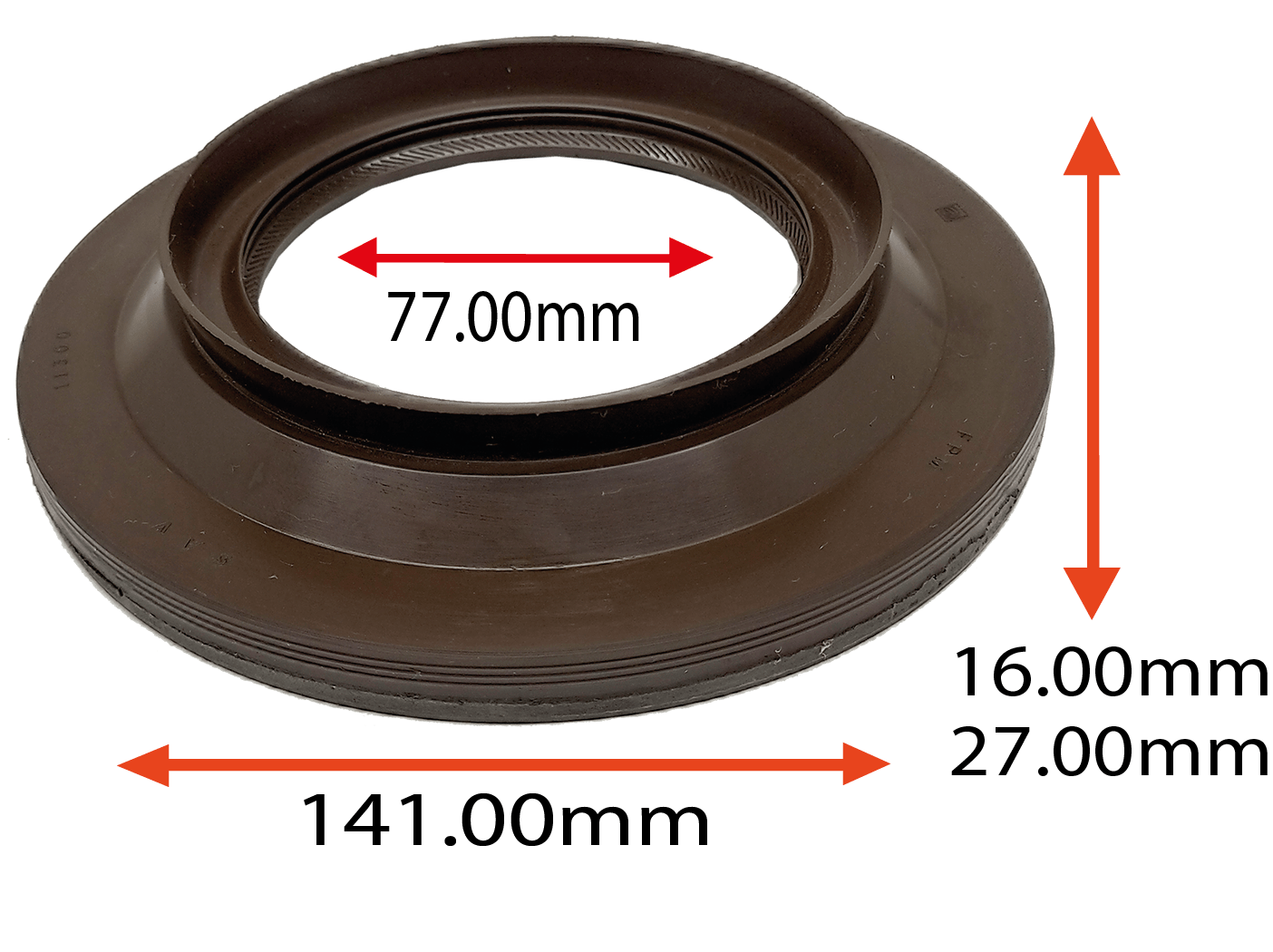 RETENTOR DA SAIDA DO PINHAO DO DIFERENCIAL DO MERCEDES BENS OH1618L EM VITON 77.00X141.00X16.00/27.00 MARCA SAV 11300.4 11300 SV