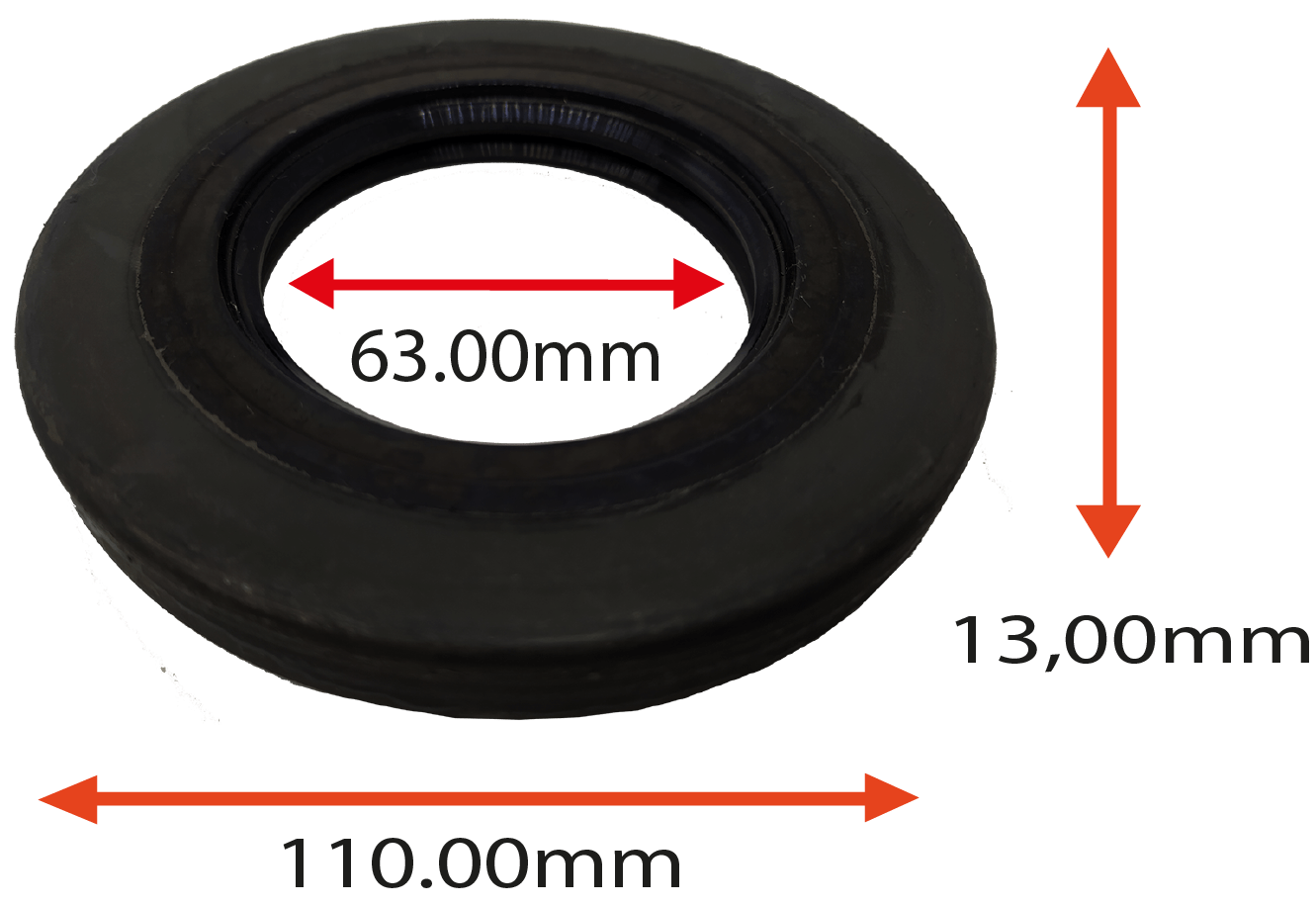 RETENTOR DO CUBO DA RODA DA BALDAN ARADO ECLETICA  MARCHESAN TATU TURIN  63.00X110.00X13.00 TIPO GB REF 02735 5166 ORIG 5006941 503013314 60203503124 95465006 MARCA ARCA 5166 AR