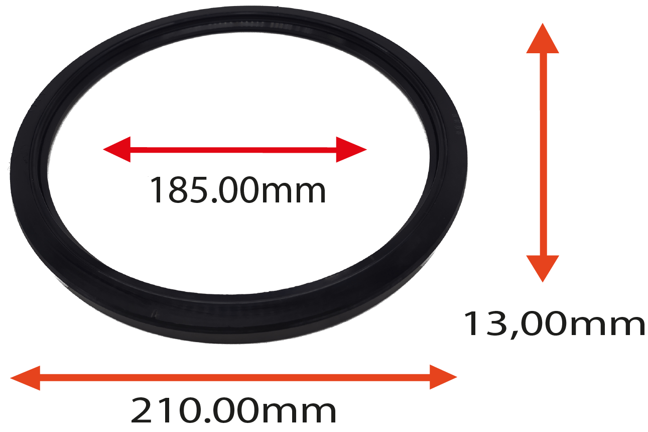 RETENTOR DO CUBO DA RODA TRASEIRA DO BRUNO INDUSTRIAL MERCEDES BENZ LP332 SOLIMARC  185.00X210.00X13.00  TIPO BRG  REF 01676 ORIG 2450080 3049971747 9640035 1369970047 MARCA ARCA 6169 AR