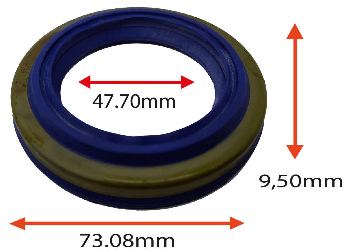 RETENTOR DO CUBO DA RODA TRASEIRA EXTERNO DA HYNDAI H100 E KIA BESTA 2.7 3.0 GS K2400 K2700  47.70X73.08X9.50  TIPO BAGE REF 07701 5903 ORIG 5282043300  OK72A26157 MARCA VTO VETOR 5903 VTO