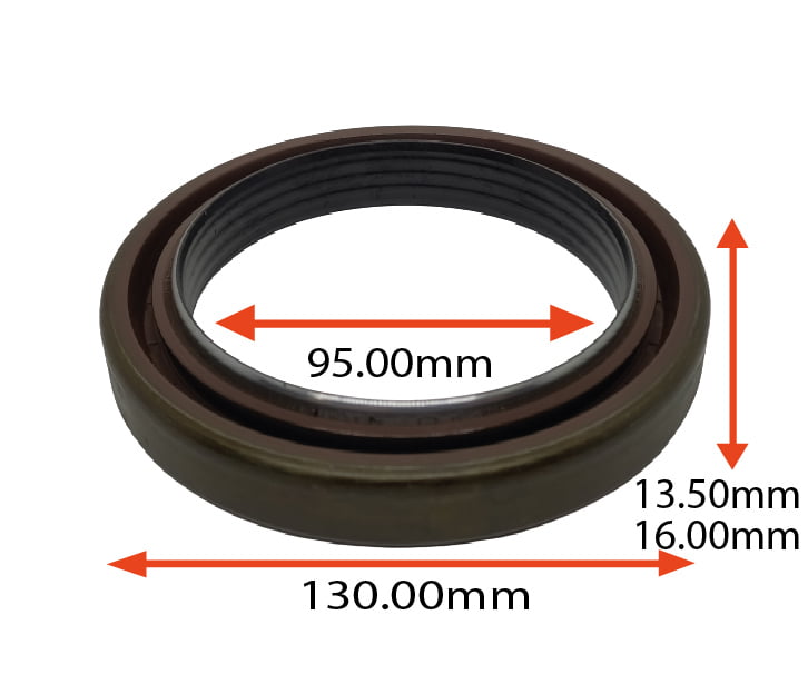 RETENTOR DO CUBO DA RODA TRASEIRA IVECO DAILY 70C16 70C17 6012 7012 7013 EUROTRAKKER 450 EUROTECH 95.00X130.00X13.50/16.00 TIPO BYF VITON REF 7470V ORIG 7185250 40102143 IVECO MARCA ARCA 5933 AR