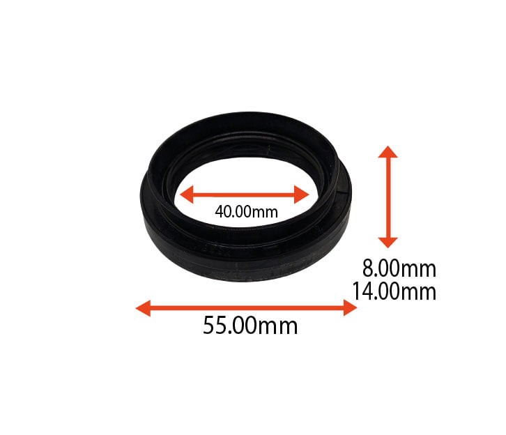 RETENTOR DO EIXO DA COROA DO DIFERENCIAL DO CAMBIO MANUAL LADO ESQUERDO DO SANDERO DUSTER CAPTUR KWID ZOE LOGAN FLUENCE MEGANE LAGUNA  40.00X55.00X8.00/14.00 TIPO BRAGGGEP ACM ORIG 8200884113 RENAULT MARCA ARCA 7326