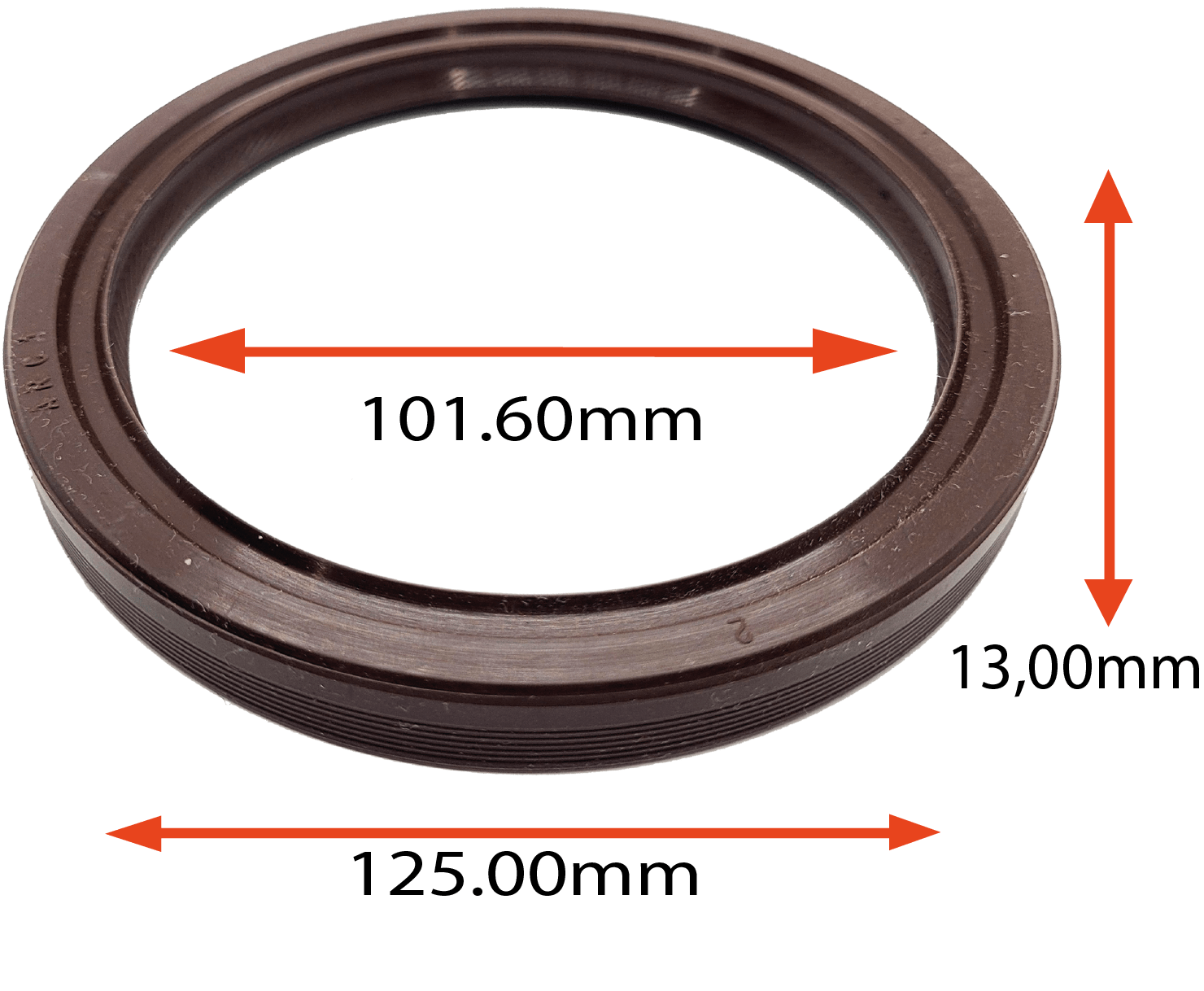 RETENTOR DO VIRABREQUIM TRASEIRO DA ASIA MOTORS TOPIC  HYUNDAI H100  KIA BESTA 2.7  3.0 GS  K2400 K2700  101.60X125.00X13.00 TIPO BRGF EM VITON  REF  05421 ORIG OVS0111399 MARCA ARCA 6455