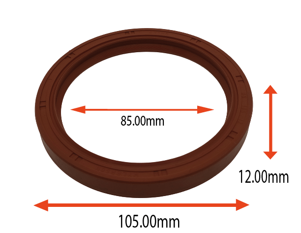 RETENTOR DO VIRABREQUIM TRASEIRO DO CORCEL II BELINA DEL REY PAMPA ESCORT VERONA 83 VERSAILLES ROYALE 106 1.0 8V GOL PASSAT VOYAGE PARATI SAVEIRO  85.00X105.00X12.00 BRAGF SILICONE REF 02283 1326V PGT 051440  VW 056103051D  WYLERSON 57659 WYL