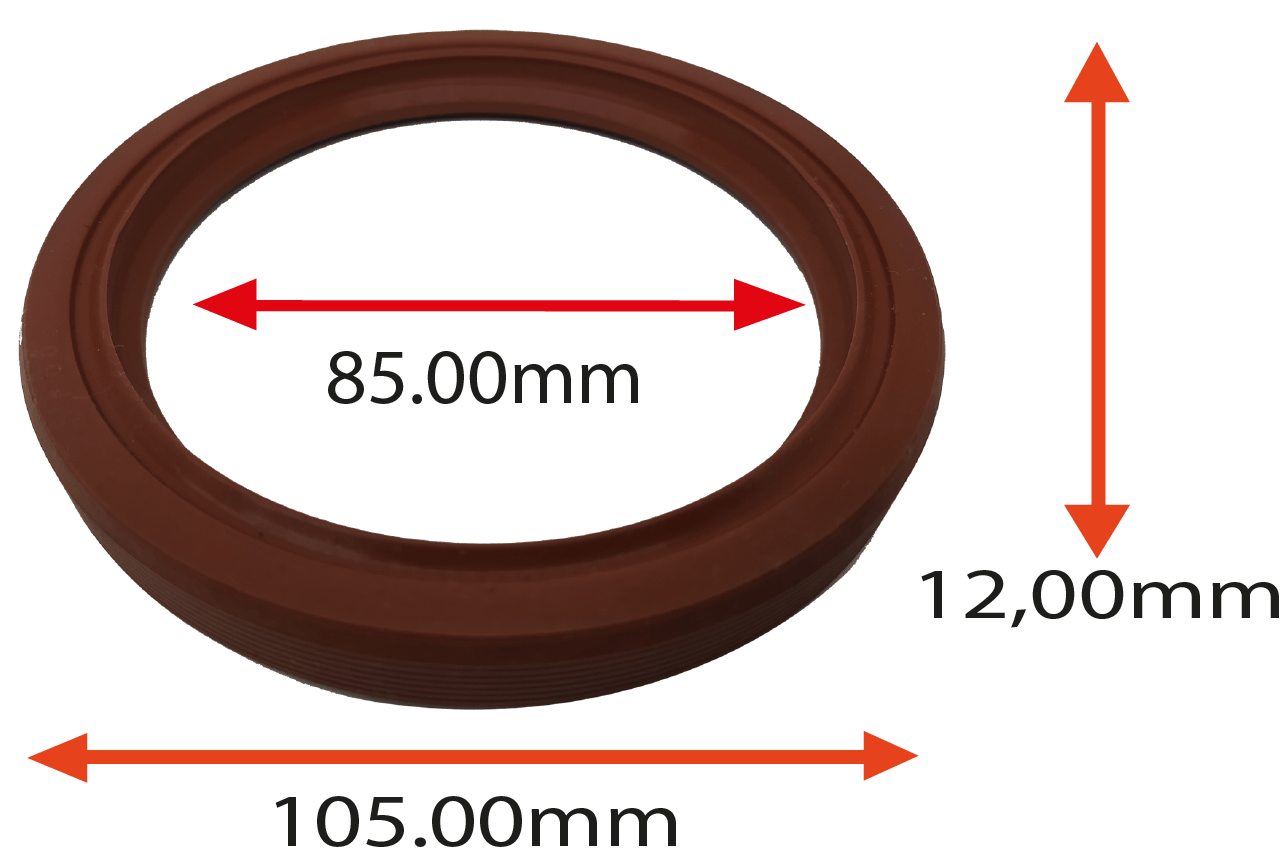 RETENTOR DO VIRABREQUIM TRASEIRO DO FORD  CORCEL II BELINA DEL REY PAMPA ESCORT VERONA 83 VERSAILLES ROYALE 106 1.0 8V VW GOL PASSAT VOYAGE PARATI SAVEIRO SANTANA TODOS COM MOTOR AP 85.00X105.00X12.00  BRGS SILICONE REF 01981 0509S  ARCA 5765 AR