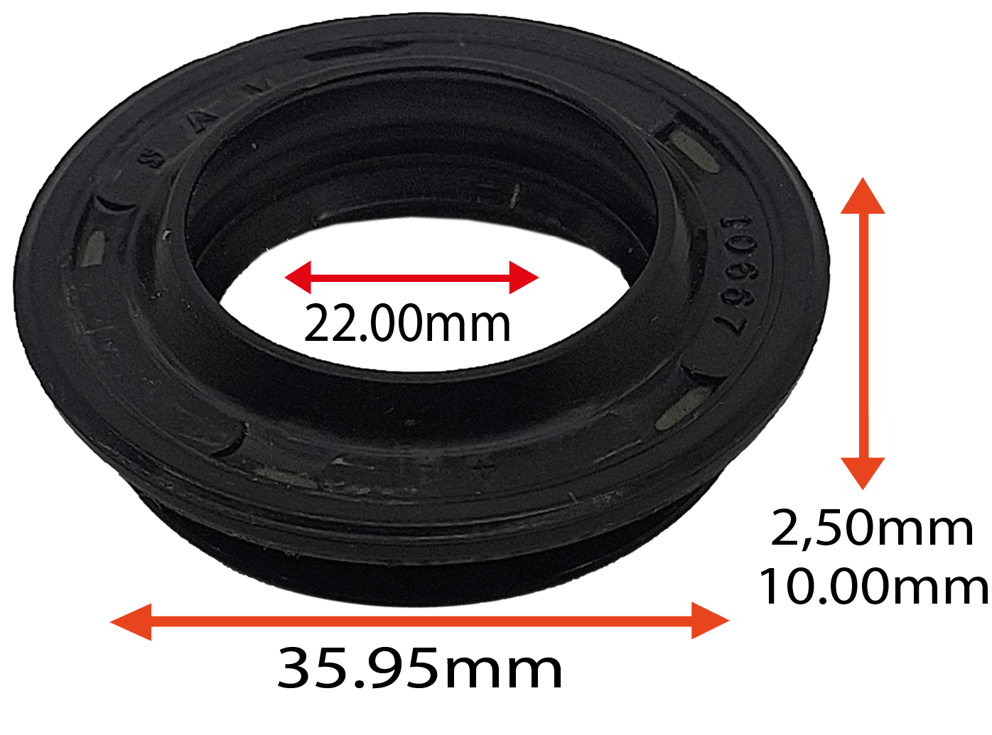 RETENTOR  APLICAÇOES DIVERSAS INDUSTRIAL  22.00X35.95X2.50/10.00 MARCA SAV 10667 SV