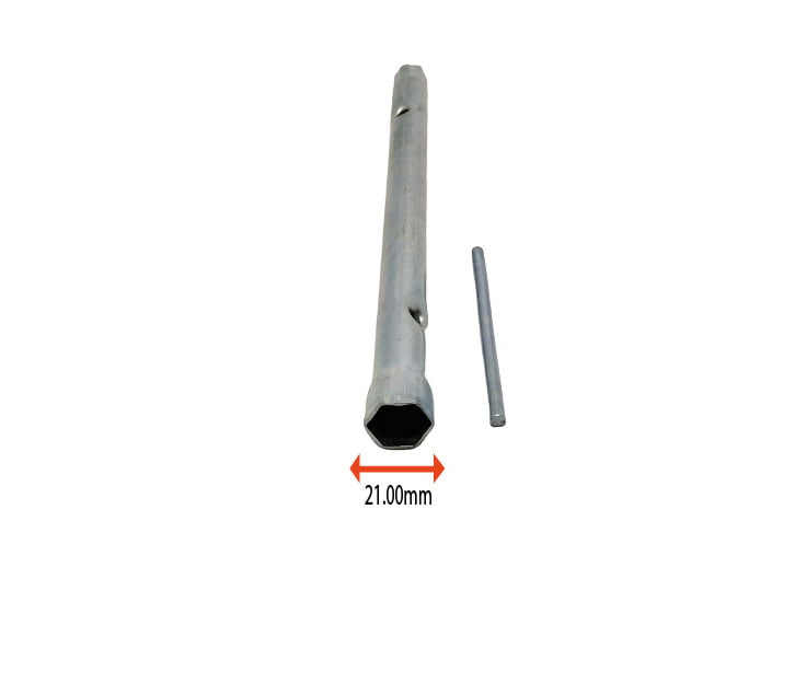 CHAVE DE VELA TUBULAR DUAS BOCAS 16MM E 21MM LONGA 300MM DE COMPRIMENTO USO UNIVERSAL PARA TODOS O VEICULOS FER8007