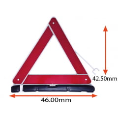 TRIANGULO DE SEGURANÇA COM BASE PESADO  LENTE COR VERMELHA USO UNIVERSAL