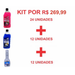 KIT 24 ADITIVO CONCENTRADO ROSA  12 ADITIVO CONCENTRADO AZUL 12 SELANTE PARA RADIADOR