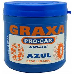 GRAXA AZUL  ANT OX  PARA ROLAMENTOS MANCAIS CUBO DE RODAS USO GERAL MULTIUSO DE SUPERIOR QUALIDADE  FORMULADA COM OLEOS E ADITIVOS ESPECIAIS QUE PROTEGEM AS PEÇAS CONTRA ATRITOS DESGASTES OXIDAÇAO  500G GRAXA3050