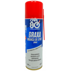 GRAXA BRANCA DE LITIO  SPRAY  ALTO PODER DE LUBRIFICAÇAO PESADA NAO DERRETE NAO SAI C CHUVA  OTIMA ADERENCIA RESISTE A ALTAS TEMPERATURAS PROTEÇAO CONTRA FERRUGEM CORROSAO  300ML 200G MARCA SNAP ON CAR 80 CAR GRAXA SPRAY