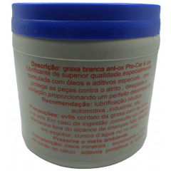 GRAXA BRANCA NAUTICA MOTO AGRICOLA AUTOMOTIVA ANT OX  P ROLAMENTOS MANCAIS CUBO DE RODAS USO GERAL MULTIUSO C OLEOS E ADITIVOS QUE PROTEGEM AS PEÇAS CONTRA ATRITOS DESGASTES OXIDAÇAO  500G CAIXA C 24 UNIDADES GRAXA4051.