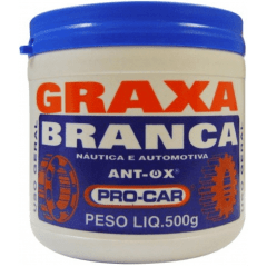 GRAXA BRANCA  NAUTICA MOTO AGRICOLA AUTOMOTIVA ANT OX  P ROLAMENTOS MANCAIS CUBO DE RODAS USO GERAL MULTIUSO FORMULADA C OLEOS E ADITIVOS QUE PROTEGEM AS PEÇAS CONTRA ATRITOS DESGASTES OXIDAÇAO  500G GRAXA4051