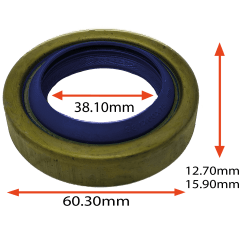 RETENTOR DA CAIXA DE MUDANCAS FLANGE TRASEIRA DA S10 BLAZER 95/ 4X2  D40 PERKINS MAXION AGRALE 1600A 1600D 1800D TX1600 VW 6-140 6-80  6-90 38.10X60.30X12.70/15.90 TIPO BAG REF 07199 5864 ORIG 93236421 MARCA VTO VETOR 5864 VTO