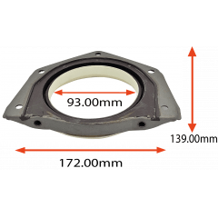 RETENTOR DA FLANGE TRASEIRA  DO VOLANTE  DO VIREBREQUIM DO FIAT MAREA STILO BRAVA TORO  PUNTO JEEP RENEGADE 93.00X172.00X139.00  ALT INT 7/12MM REF 7474V CORTECO ORIG 60814374 60814379  71718365  MARCA TEN UP  12000 RFTE