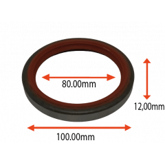 RETENTOR DIANTEIRO  D VIRABREQUIM DA SCANIA B111S F112 F113 K112 K113 L140 L141 R142 T113 E DO PINHAO COMBINAD ENTRAD MERCEDES 1313 1316 1513 1514 1516 2013 2014   80.00X100.00X12.00 BAGS SIL 02235 02291 1797V 5649 RP080000303  MARCA SAV  07915 SV  