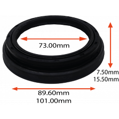 RETENTOR DO CUBO DA RODA DIANTEIRA INTERNO DA MANGA DE EIXO DA TOYOTA HILUX 3.0 SW4 05/... 73.00X89.60/101.00X7.50/15.50  TIPO BAOE ORIG 90316T0002 MARCA ARCA 6958 AR