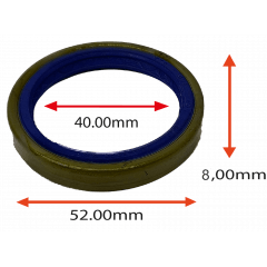 RETENTOR DO CUBO DA RODA TRASEIRA DA ASIA MOTORS  TOWNER  40.00X52.00X8.00 TIPO BAG REF 07698  5911  ORIG AA1002615712 MARCA VTO VETOR 5911 VTO