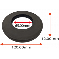 RETENTOR DO DIFERENCIAL DIANTEIRO DA NEW HOLLAND FR 12B FR 140  FR 180  65.00X120.00X12.00  TIPO BAGG  REF 7220 ARCA  3207 AGEL APC  ORIG 79047473  MARCA AGEL APC 3207 RAG