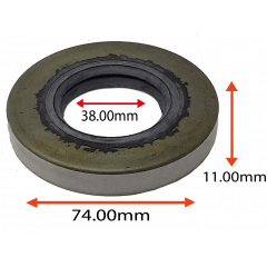 RETENTOR DA FLANGE DE SAIDA DA CAIXA DE TRANSFERENCIA  DA TOYOTA BANDEIRANTES 1982/... 38.00X74.00X11.00 TIPO BAG REF 02289 50552 ORIG RP038000807 9002310004 9031138134  MARCA WYLERSON 5648 WYL 