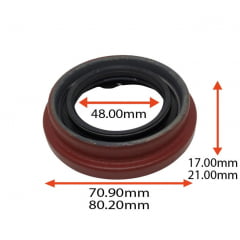 RETENTOR DO PINHAO DO DIFERENCIAL TRASEIRO HILUX 2008/2015 48.00X70.90/80.20X17.00/21.00 TIPO BAGGEP POLIACRILICA  ACM ORIG 9008031110 TOYOTA MARCA ARCA 7303
