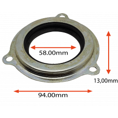 RETENTOR DO VIRABREQUIM YANMAR B9  NB10  NB13 DIESEL  58.00X94.00X13.00 TIPO BAGE  REF 01795  133 ORIG  B9E505 B9E506 NT85E506  MARCA  ARCA 6021