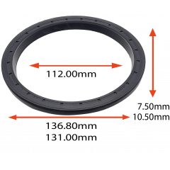 RETENTOR RODA TRASEIRA DO SCANIA P93 112.00X136.80/131.00X7.50/10.50 TIPO BAOF REF 12014734B CORTECO  VKS6110 SKF ORIG 2979995  MARCA SAV 10420 SV 